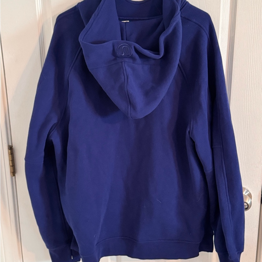 Scuba Oversized Side Slit Hoodie - Larkspur